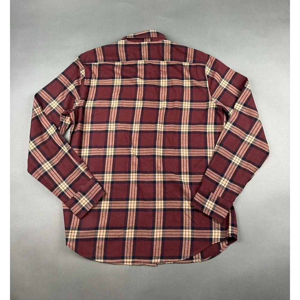 Banana Republic Men's Plaid Untucked Fit Shirt Size Large Long Sleeve Button Up